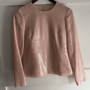 Diane Von Furstenberg Light Pink Sequin Blouse